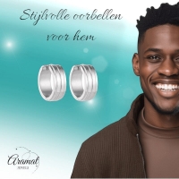 Zilverkleurige RVS Klapcreolen - 20 mm -