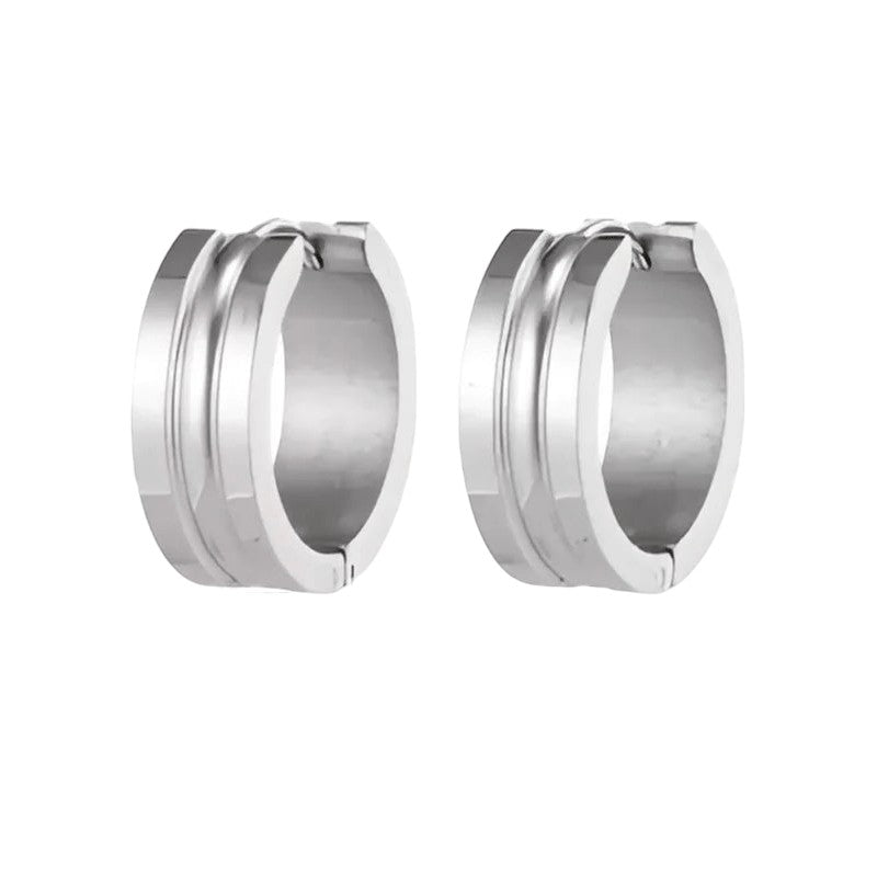 Zilverkleurige Stalen Oorbellen - Modern Design -