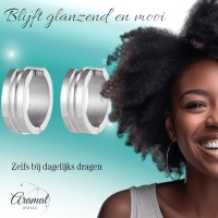 Zilverkleurige Stalen Oorbellen - Modern Design -