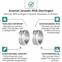 Zilverkleurige Stalen Oorbellen - Modern Design -
