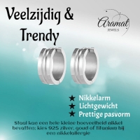 Zilverkleurige Stalen Oorbellen - Modern Design -