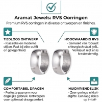 Zilverkleurige stalen oorringen 20 mm -