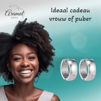 Zilverkleurige stalen oorringen 20 mm -