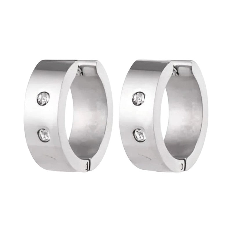 Grote Huggie Oorringen Kristal 20mm -