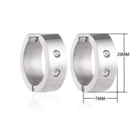 Grote Huggie Oorringen Kristal 20mm -