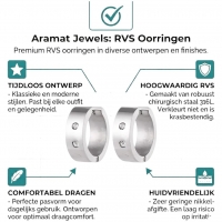 Grote Huggie Oorringen Kristal 20mm -