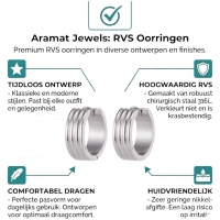 RVS Oorringen Zilverkleur Drie Strepen (13 & 20mm) &acirc;&euro;&ldquo; Uniseks - 13mm -