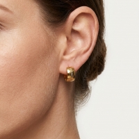 Oorringen &acirc;&euro;&ldquo; Staal Grieks Motief Goudkleurig (13mm) -