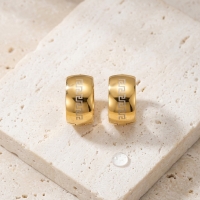 Oorringen &acirc;&euro;&ldquo; Staal Grieks Motief Goudkleurig (13mm) -