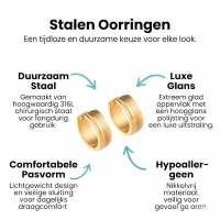 RVS Creolen Goudkleur Grieks Motief/Versace (13 & 20mm) - 13mm -