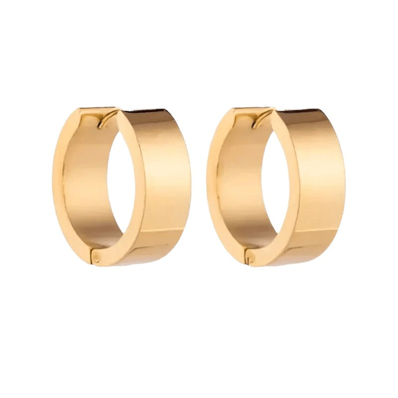 Oorringen &acirc;&euro;&ldquo; Staal Glad Goudkleurig (20mm) -