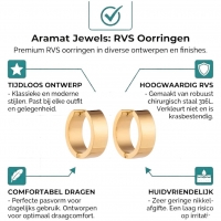 Oorringen &acirc;&euro;&ldquo; Staal Glad Goudkleurig (20mm) -