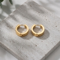 Oorringen &acirc;&euro;&ldquo; Staal Glad Goudkleurig (20mm) -
