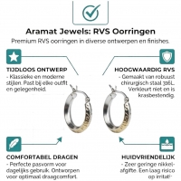 Oorringen &acirc;&euro;&ldquo; RVS Mat Zilverkleur Fantasie (20mm) -