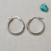 Oorringen &acirc;&euro;&ldquo; RVS Zilverkleur Glad Glans (20mm) -