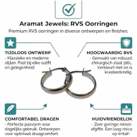 Oorringen &acirc;&euro;&ldquo; RVS Zilverkleur Glad Glans (20mm) -