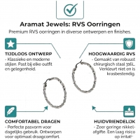 Oorringen &acirc;&euro;&ldquo; RVS Zilverkleur Twisted Design (30mm of 40mm) - 30mm -