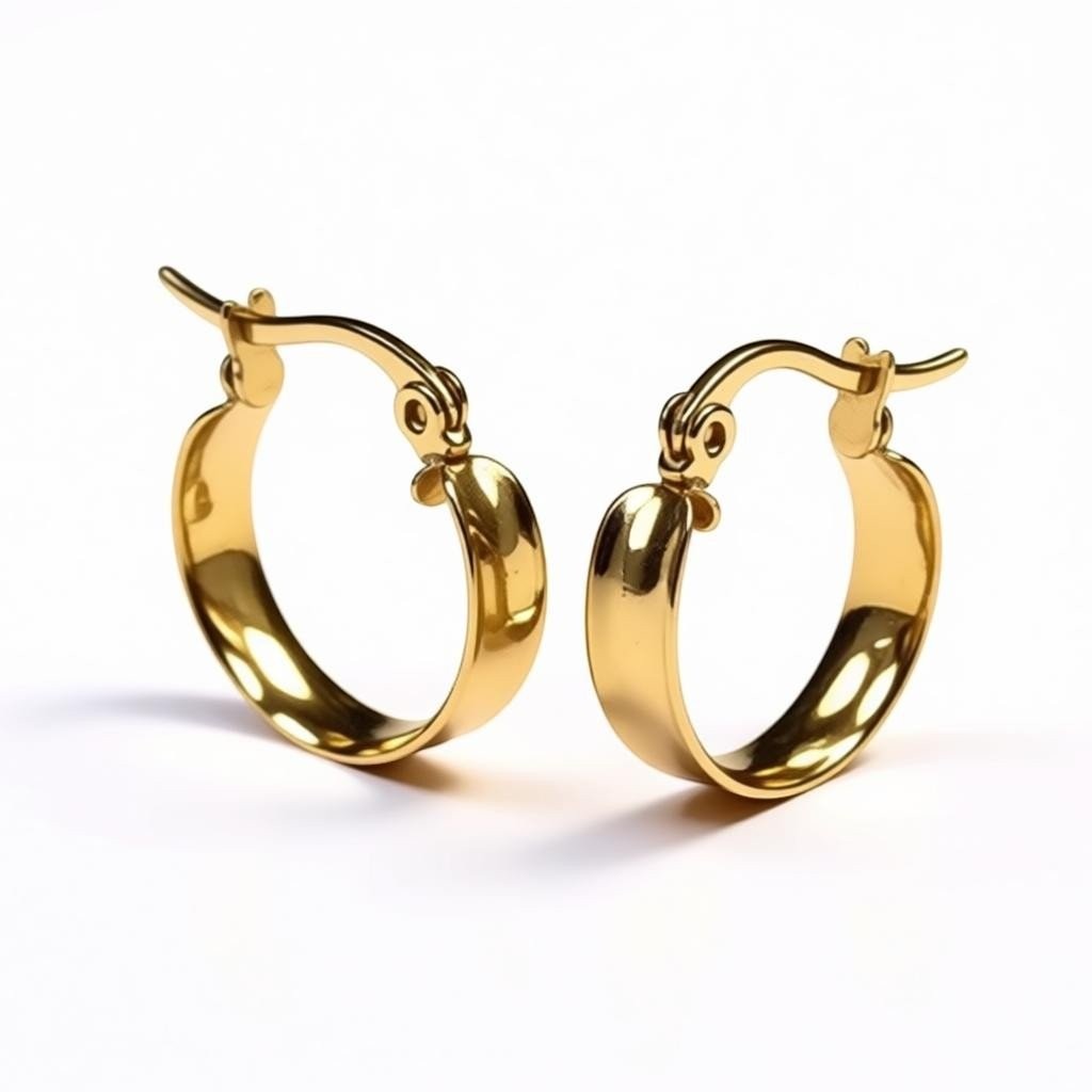 Goudkleurige Hoops RVS &acirc;&euro;&ldquo; Gladde Oorbellen (16 mm Diameter) -