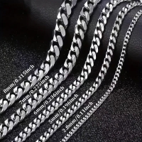Stalen Curb Gourmet Ketting Zilverkleurig - 60cm / 8mm - Heren
