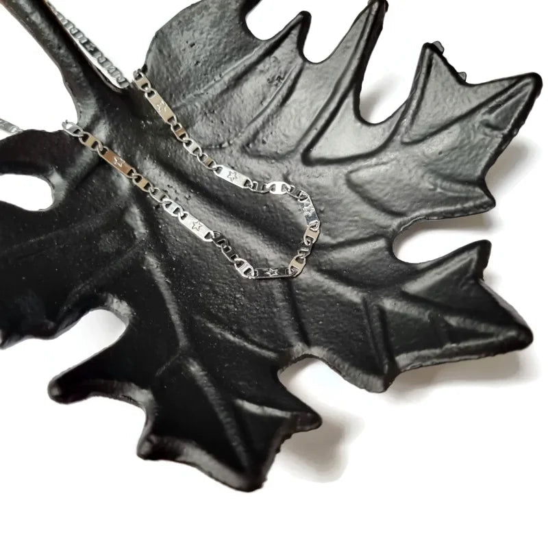 Zilverkleurige Marine Schakel Ketting - Zilverkleur - Heren