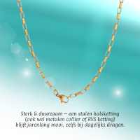 Goudkleurige Stalen Ketting rechthoekige schakel - Goudkleur - Dames