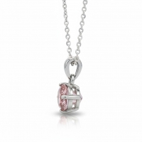 Elegante Rvs Zirkonia Hanger - Roze - Dames