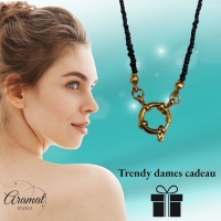 Goudkleurige Stainless Steel Bedelketting - Goudkleur - Dames