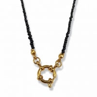 Goudkleurige Stainless Steel Bedelketting - Goudkleur - Dames