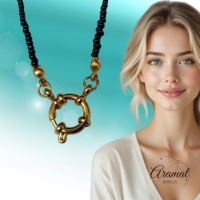 Goudkleurige Stainless Steel Bedelketting - Goudkleur - Dames