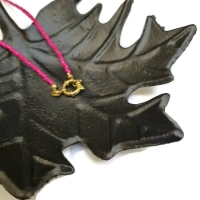 Fel Roze Rocailles Bedelketting - Goudkleur - Dames