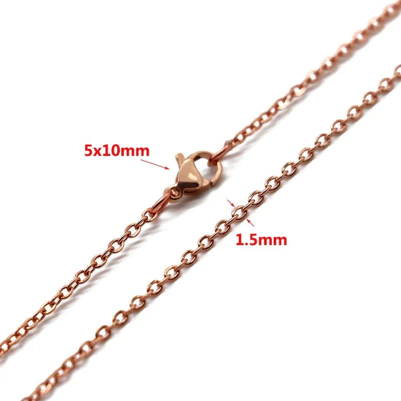 Moderne Ros&Atilde;&copy;gouden Anker Ketting - 45cm / 1.5mm - Unisex