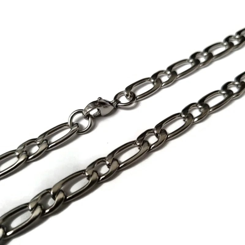 Zilverkleurige Figaro Ketting Staal - 60cm / 6mm - Heren