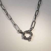 Zilveren Stainless Steel Bedelketting - 45cm - Unisex