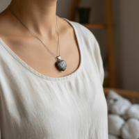 Natuursteen Groene Zoisiet Hartjes Hanger - Unisex