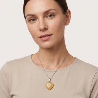 Gele Jade Hartjes Hanger natuursteen - Unisex