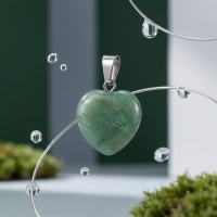 Groene Aventurijn Hartjes Hanger natuursteen - Unisex