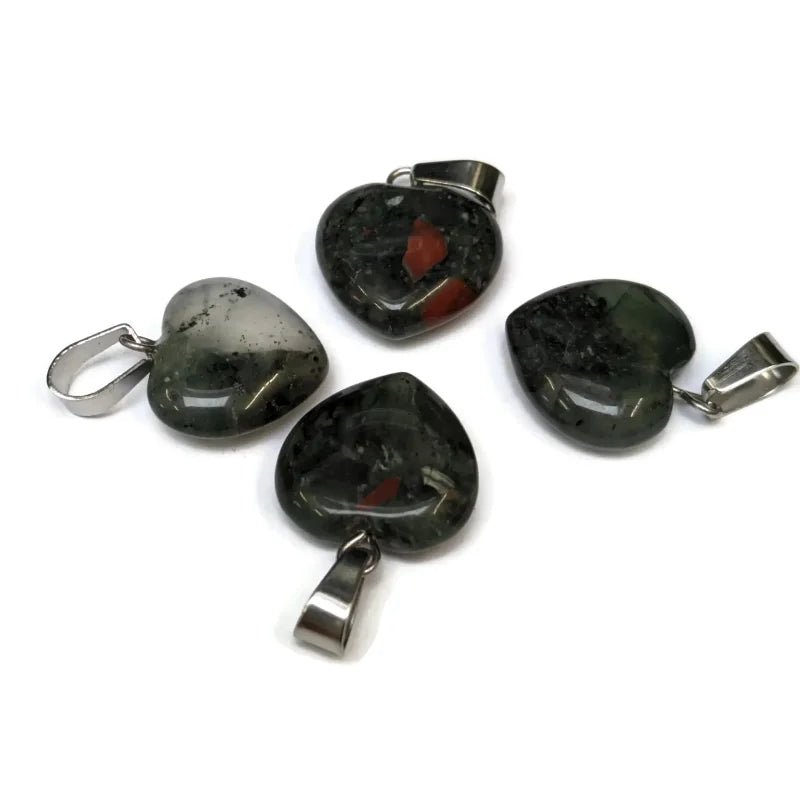 Natuursteen Hartjes Hanger Jaspis - Heren