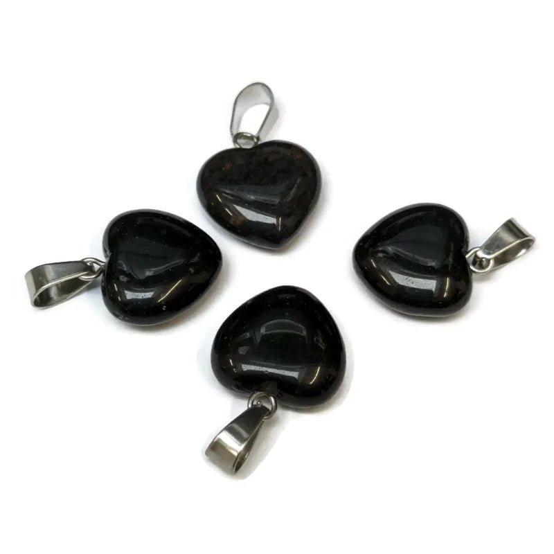 Obsidiaan Hartjes Hanger  natuursteen - Heren