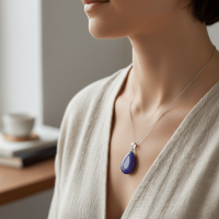 Lapis Lazuli Druppel Hanger natuursteen - Heren