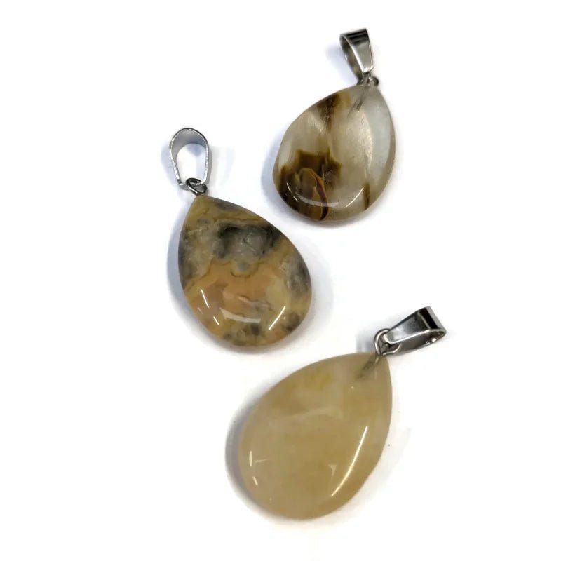 Natuursteen Druppel Hanger - Heren