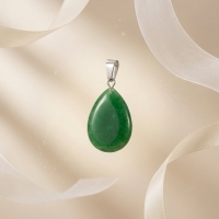 Maleisisch Jade Druppel Hanger natuursteen - Heren