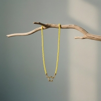 Gele Rocailles Kralenketting bedels - Goudkleur - Unisex