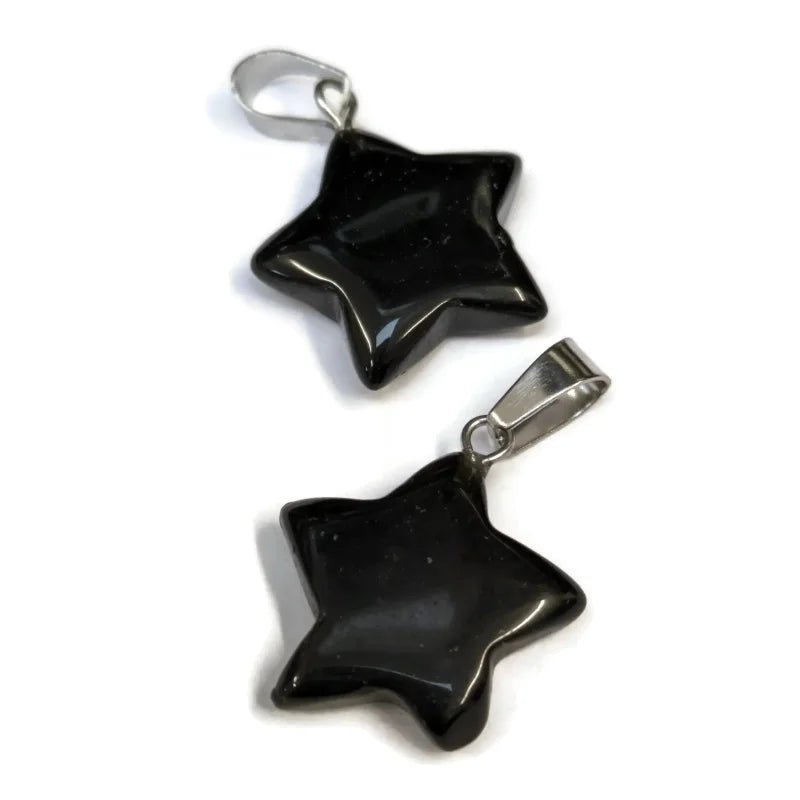 Ster Hanger van Obsidiaan natuursteen