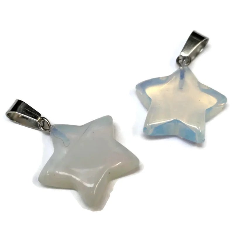 Opaliet Natuursteen Ster Hanger - Unisex