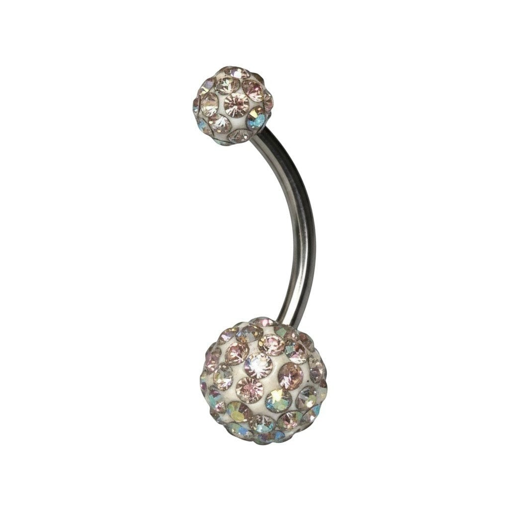 Shamballa Navelpiercing AB Kristal - Zilverkleur - Unisex