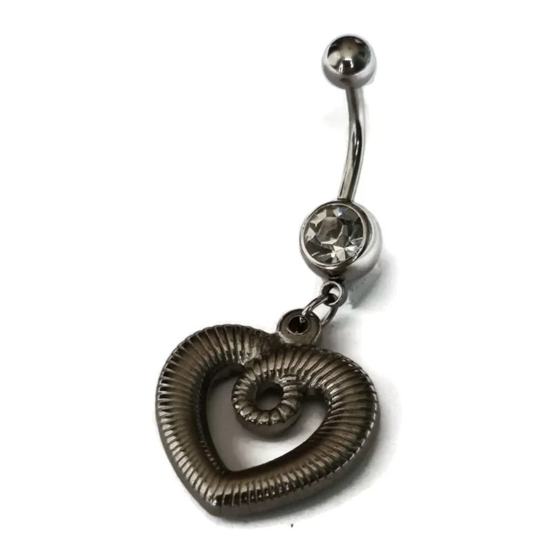 Stalen Hart Navelpiercing - Unisex
