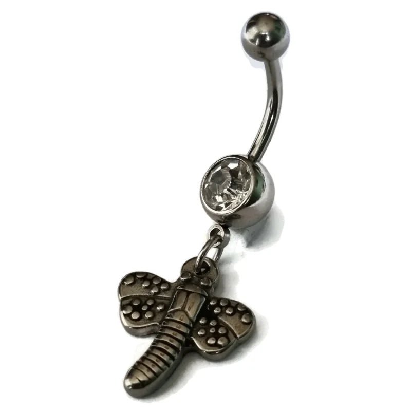 Navelpiercing met Libelle-hanger - Unisex