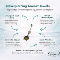 Zilveren Olifant piercing - Heren