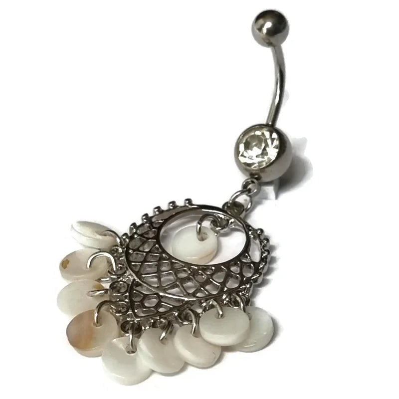 Zilverkleurige Zeemeermin Navelpiercing - Unisex