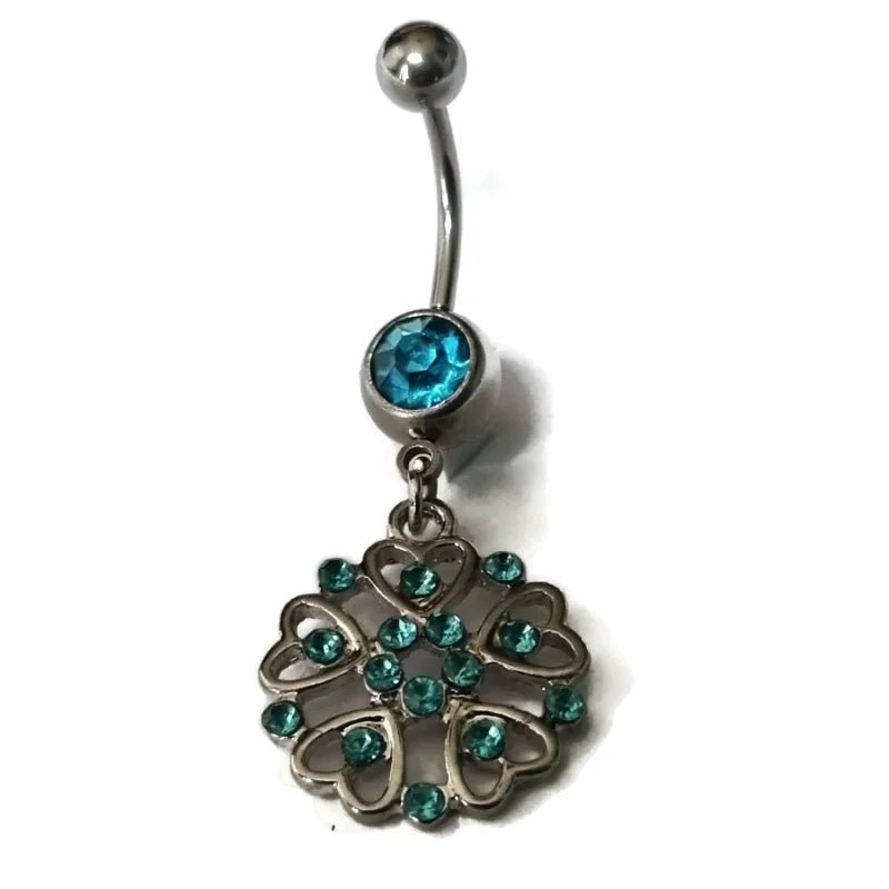 Magische Stalen Navelpiercing met Zirkonia Steen - Unisex